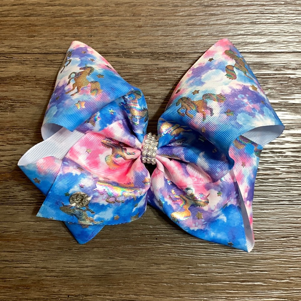 JoJo Siwa Tye-Dye Unicorn Bow with Rhinestones